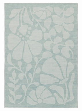 Marion Blue Botanical Washable Rugmodern color block patchwork rug