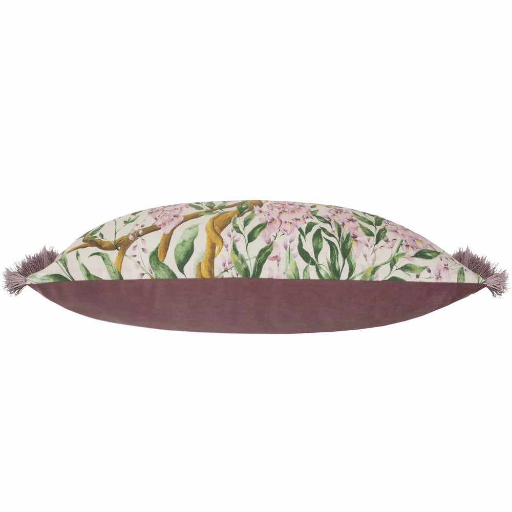 Mariposa Printed Ruched Cushion Cream