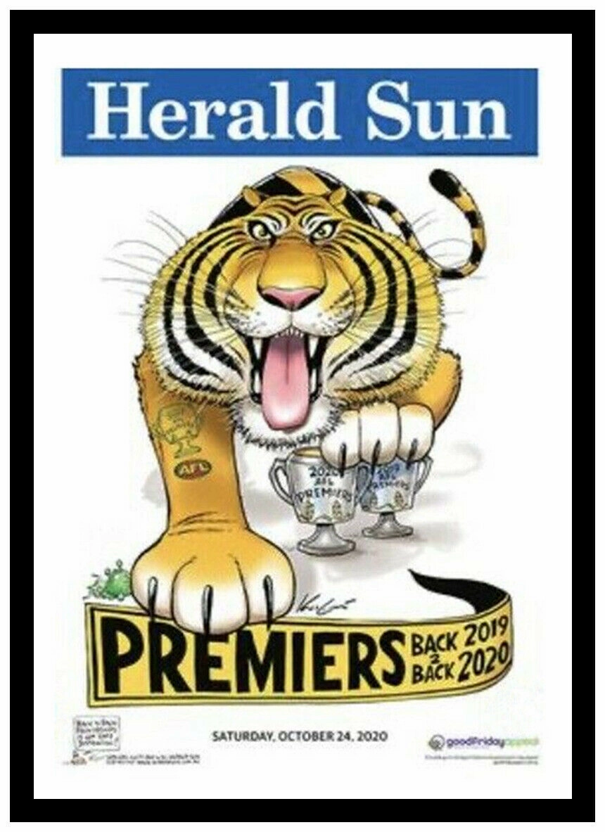 MARK KNIGHT HERALD SUN RICHMOND 2020 POSTER FRAMEDhandmade souvenirs