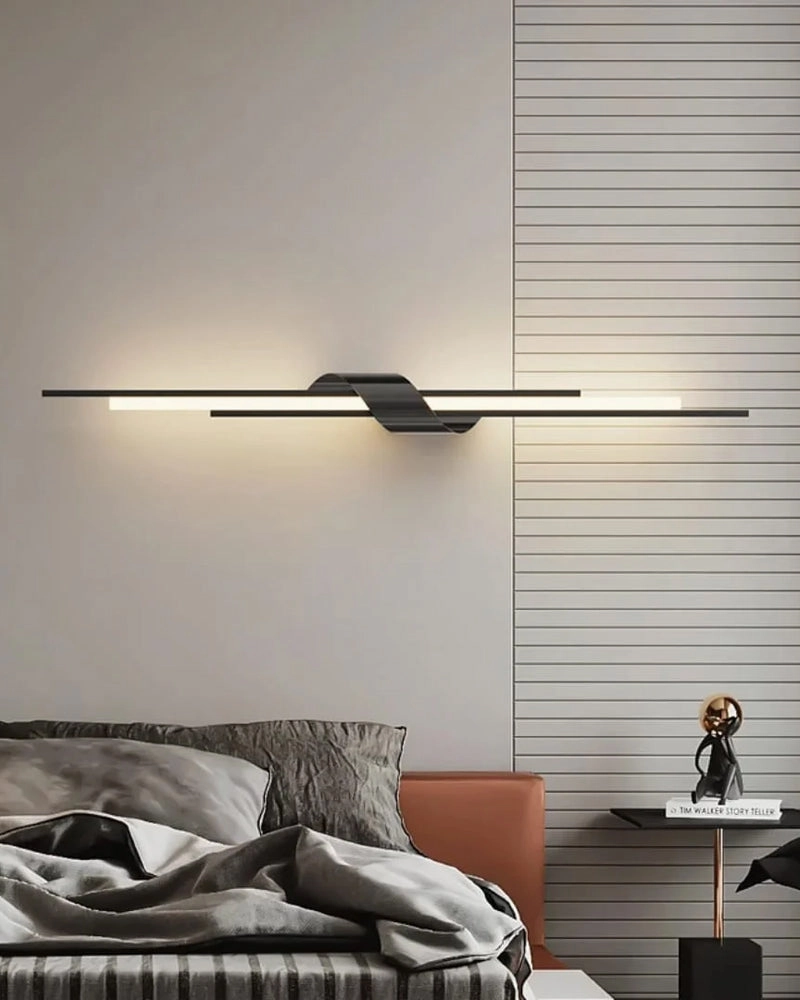 Matte Black Vertical LED Wall Sconce - Large