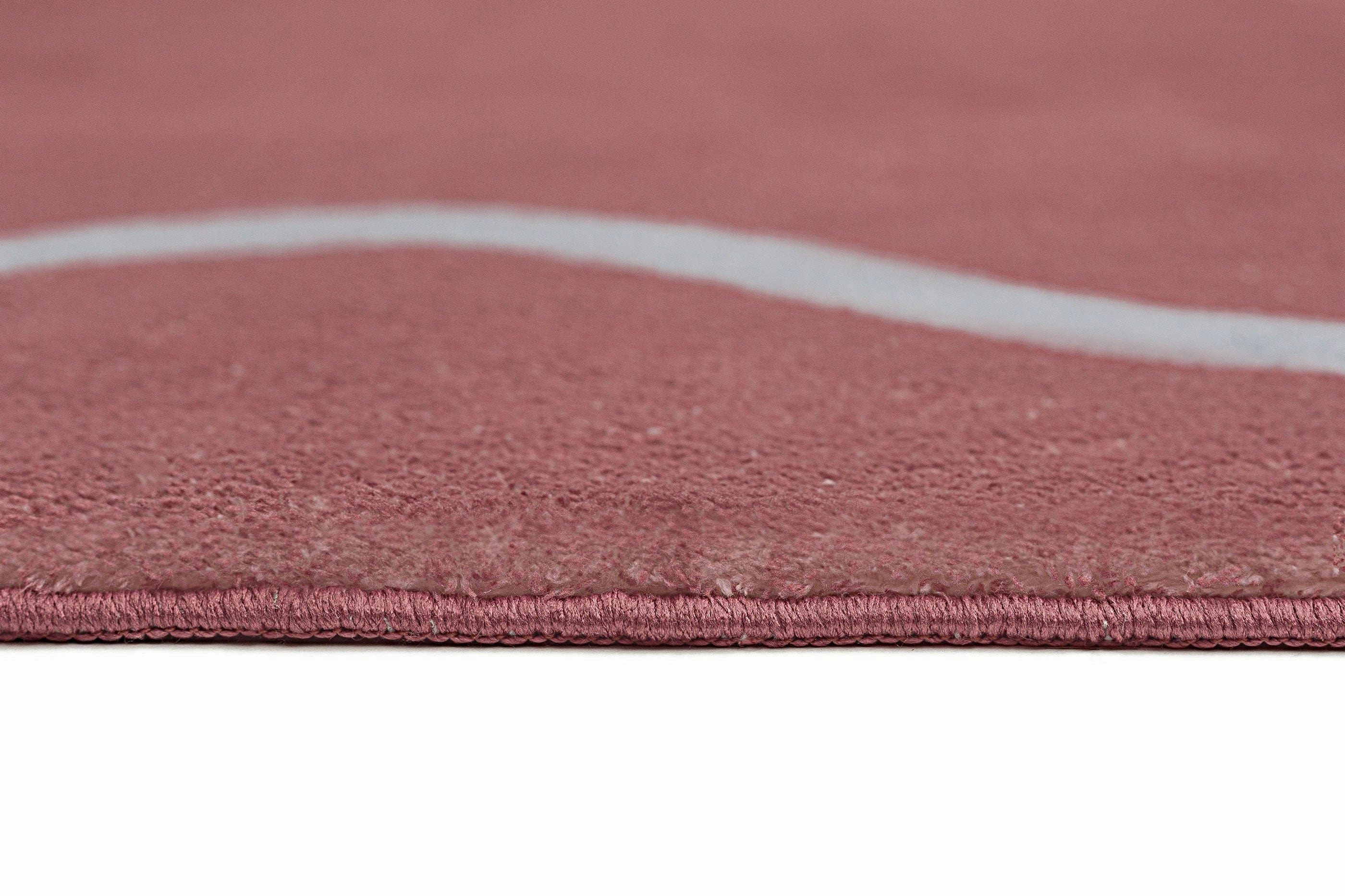 Maud Purple and Blue Wiggle Bordered Washable Rug