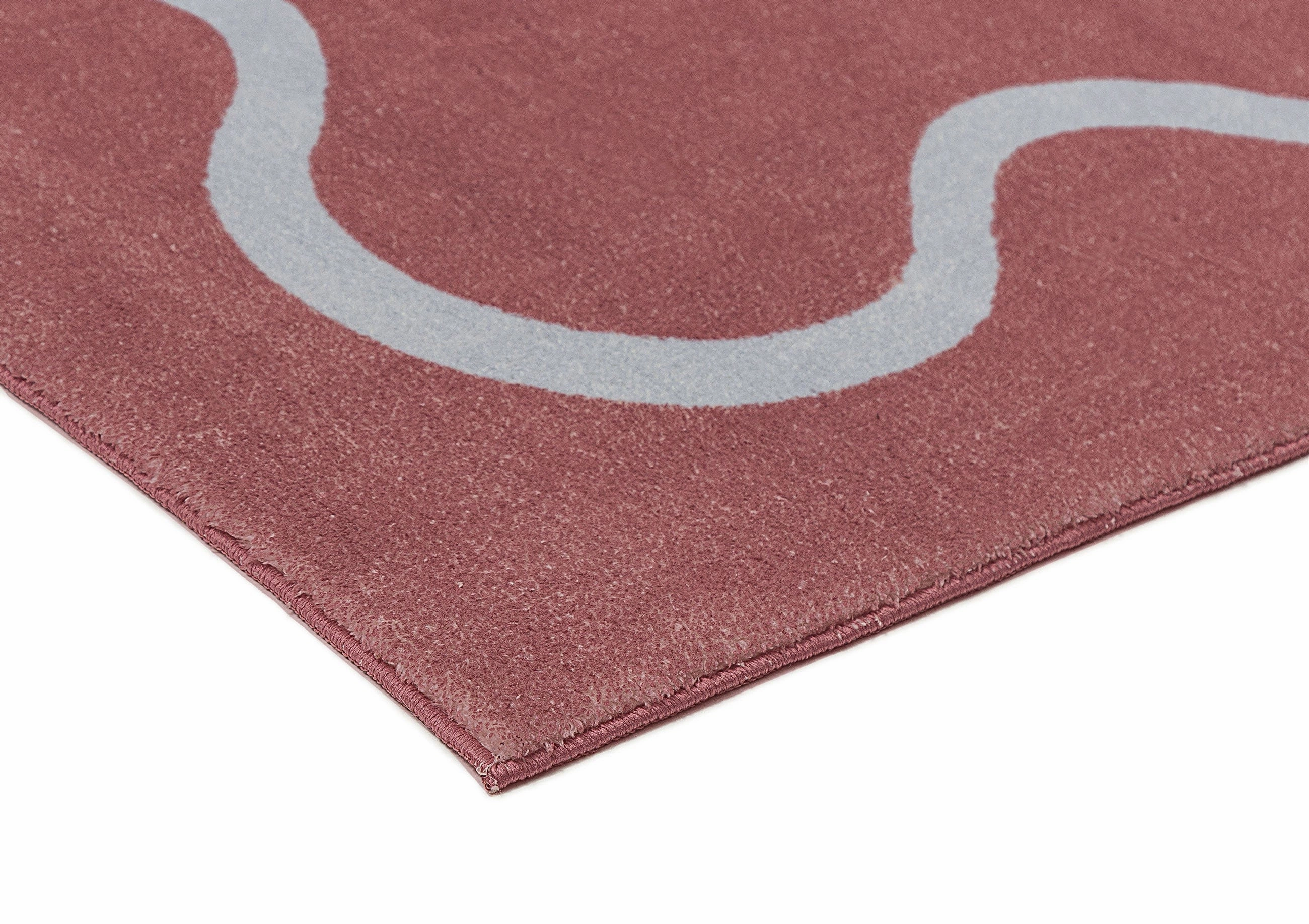 Maud Purple and Blue Wiggle Bordered Washable Rug