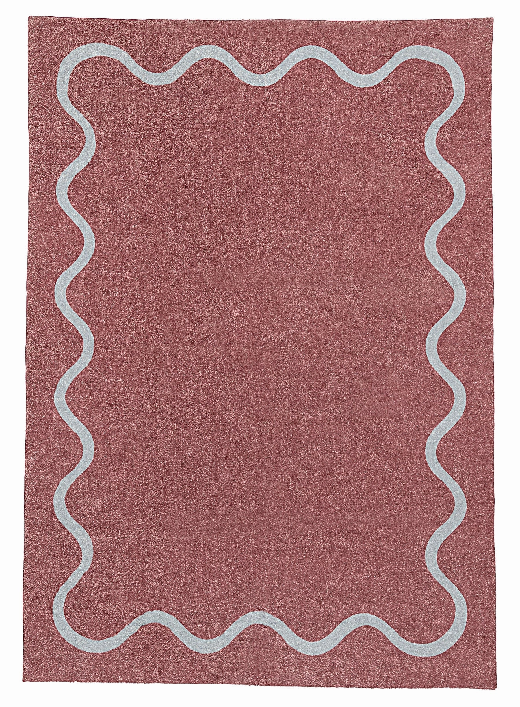 Maud Purple and Blue Wiggle Bordered Washable Rugmodern color block patchwork rug