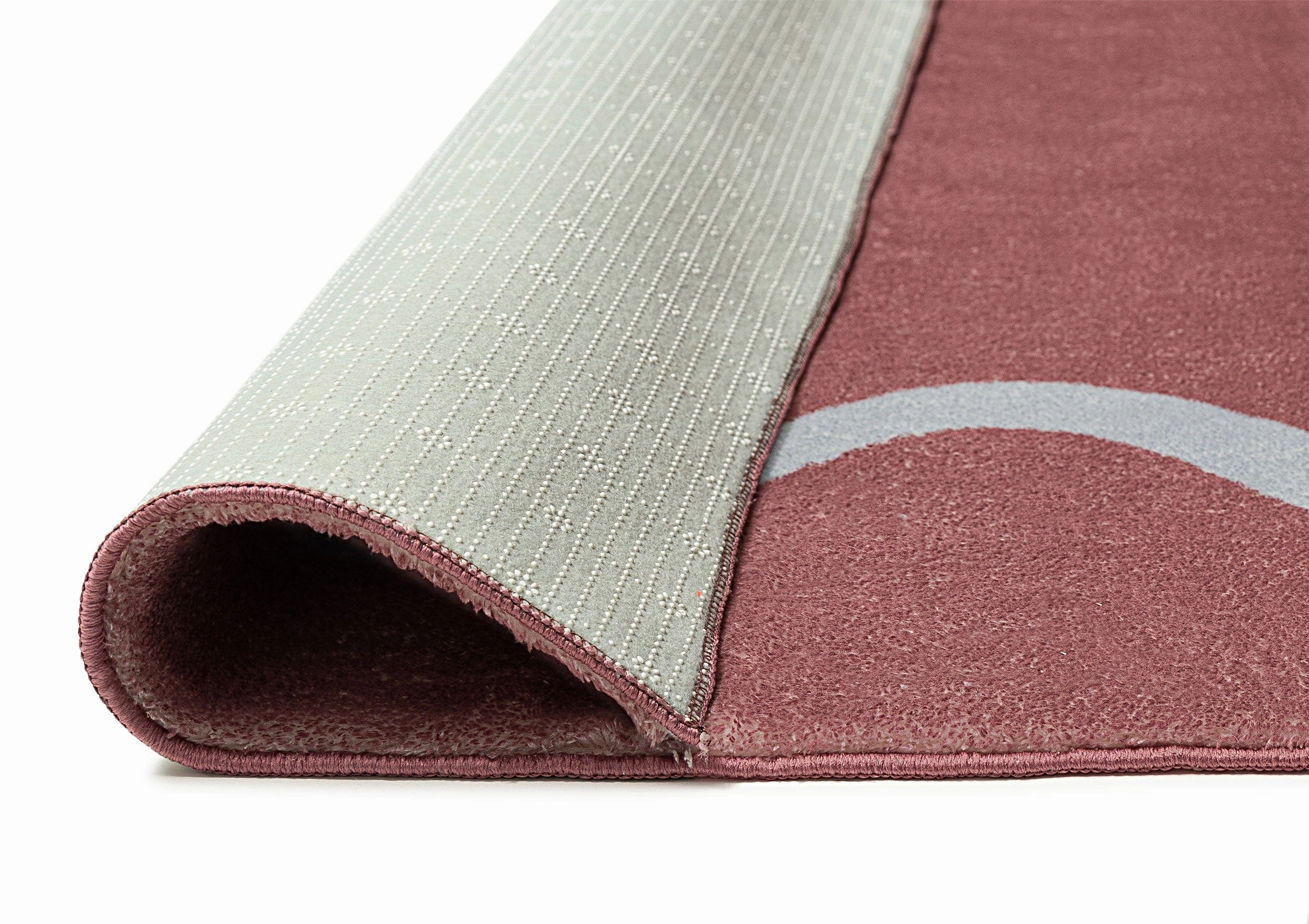 Maud Purple and Blue Wiggle Bordered Washable Rug