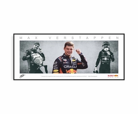 MAX VERSTAPPEN PANORAMIC COLLAGE PRINT SIGNED FRAMED WINGShandmade souvenirs