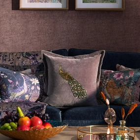 Mayura Embroidered Feather Cushion Lavenderbedding sets ,throw blankets 