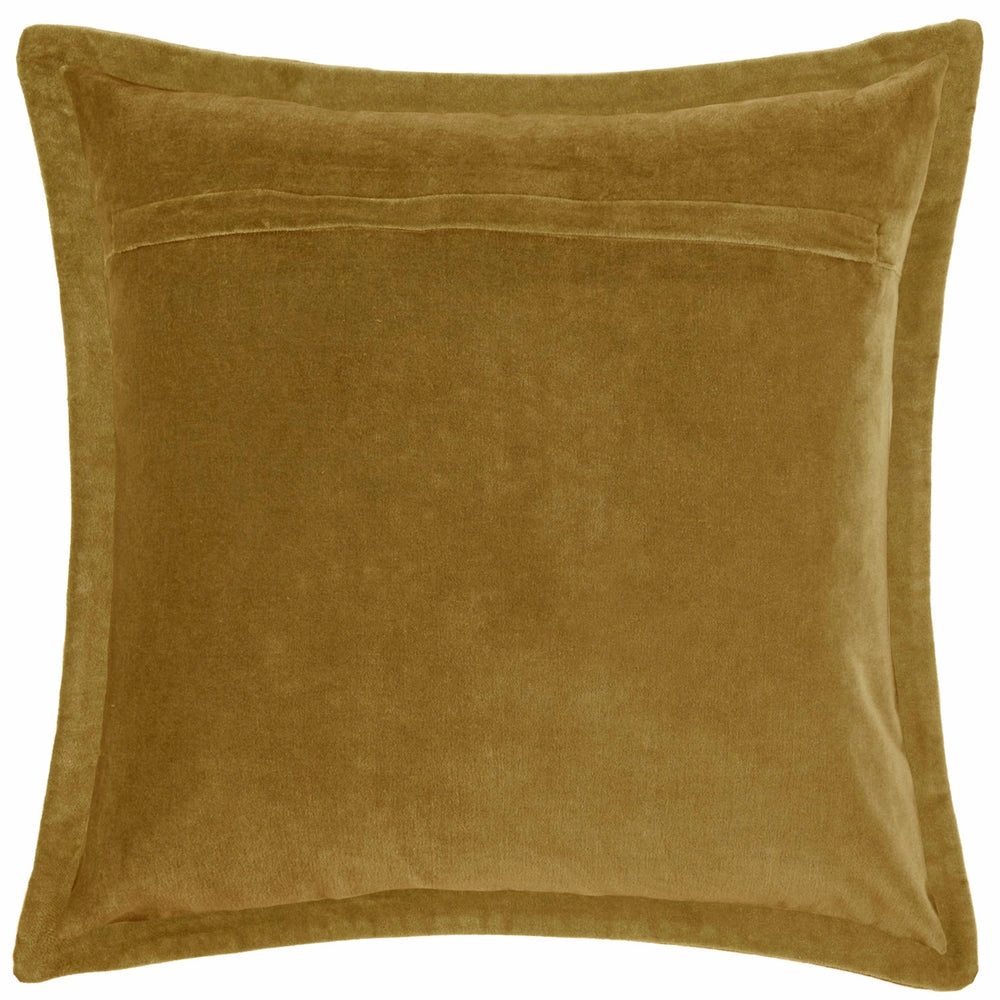 Mayura Embroidered Feather Cushion Mustard