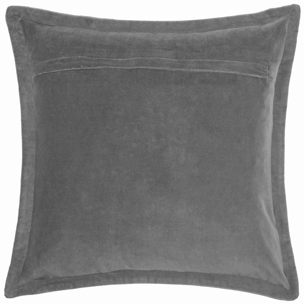 Mayura Embroidered Feather Cushion Steel