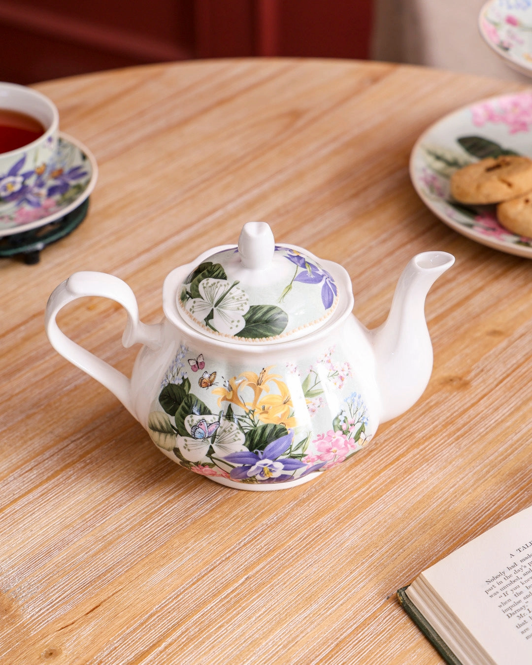 Meadow Butterfly Ceramic Kettle