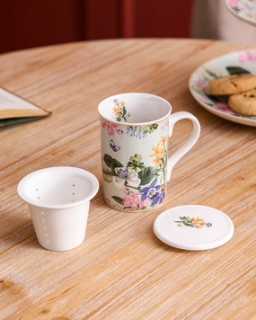 Meadow Butterfly Infuser Tea Mugmodern kitchen decor ,kitchen dinner set ,dinnerware 