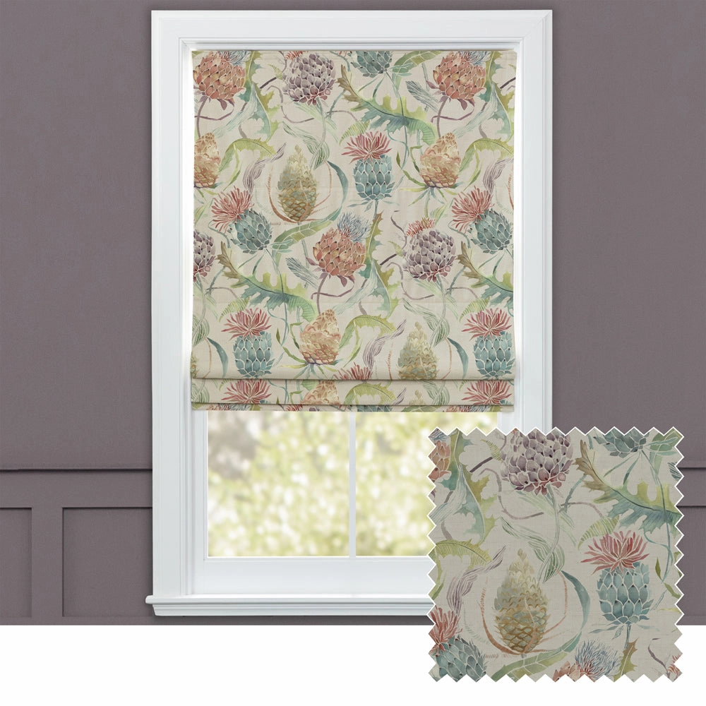 Meadwell Printed Cotton Made to Measure Roman Blinds Pomegranatebedding sets ,throw blankets 
