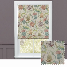 Meadwell Printed Cotton Made to Measure Roman Blinds Pomegranatebedding sets ,throw blankets 