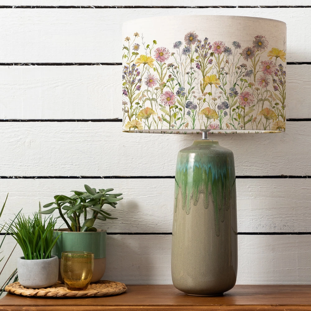 Medmerry Eva & Neo Complete Table Lamp Linenreplacement lampshade,White Linen Drum Lampshade for Table or Floor Lamp
