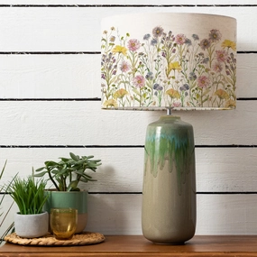 Medmerry Eva & Neo Complete Table Lamp Linenreplacement lampshade,White Linen Drum Lampshade for Table or Floor Lamp