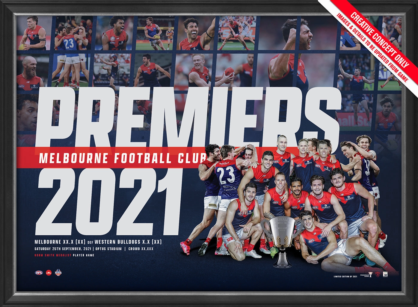 MELBOURNE DEMONS 2021 SPORTSPRINThandmade souvenirs