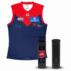 MELBOURNE FOOTBALL CLUB 2024 SQUAD SIGNED OFFICIAL GUERNSEYhandmade souvenirs