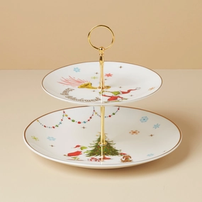 Merry Grinchmas 2-Tiered Servermultipurpose serving tray