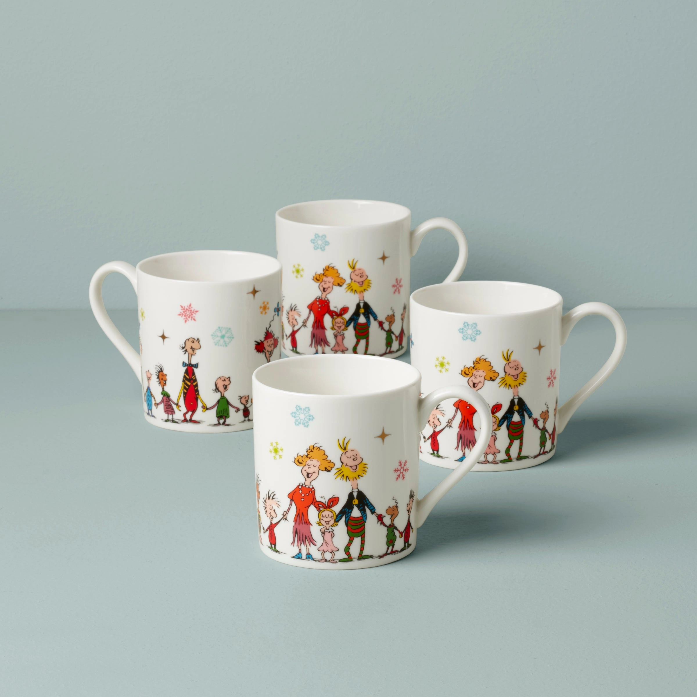 Merry Grinchmas Mugs - Set of 4glass cups ,personalized mugs 