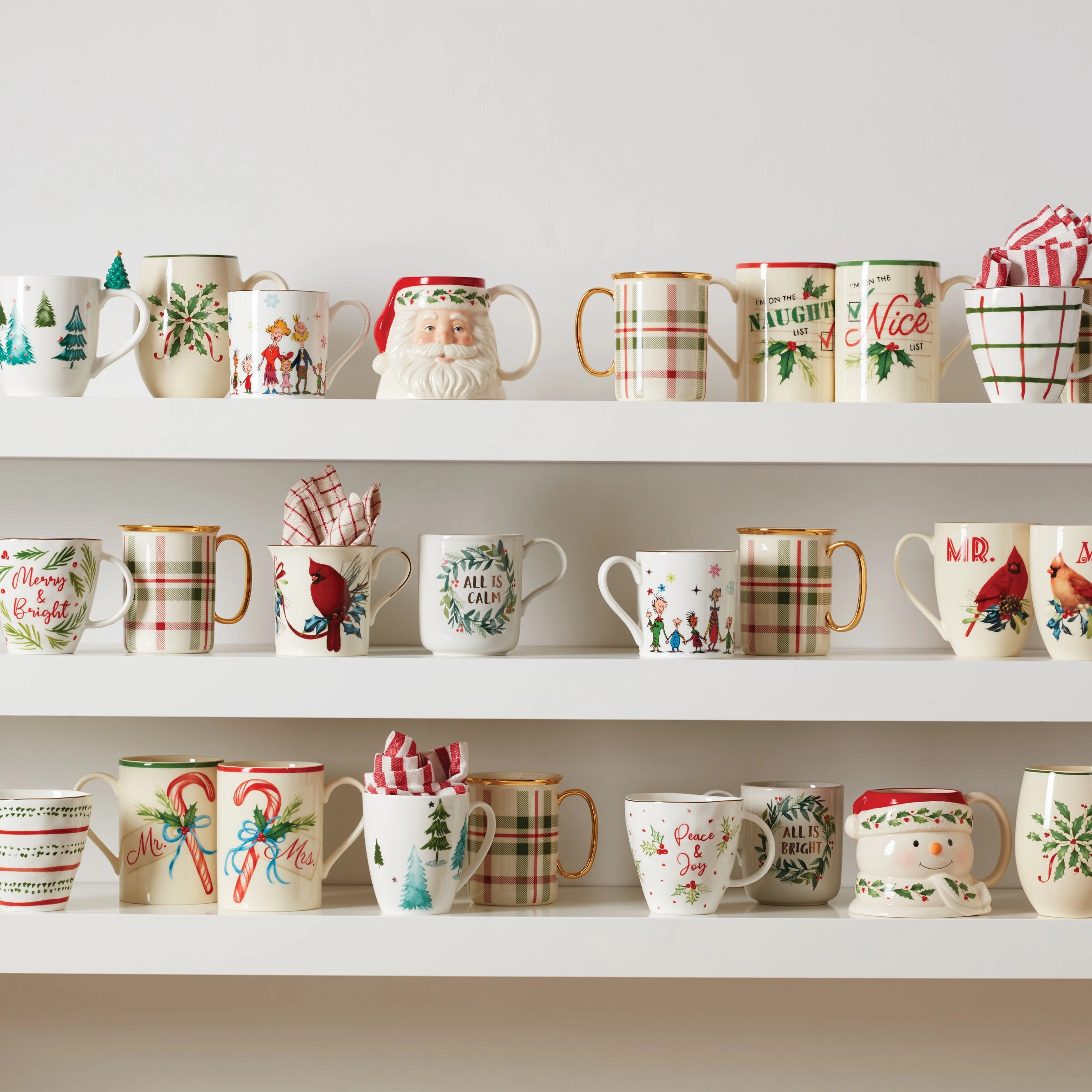 Merry Grinchmas Mugs - Set of 4