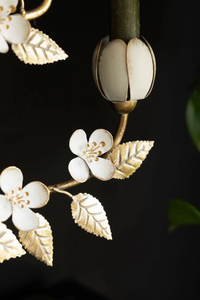 Metal Floral Candelabra