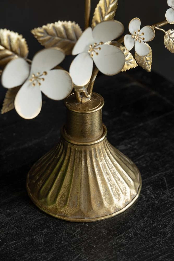Metal Floral Candelabra