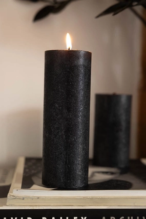 Metallic Anthracite Shimmer Pillar Candle - Largescented candle ,decorative candle 