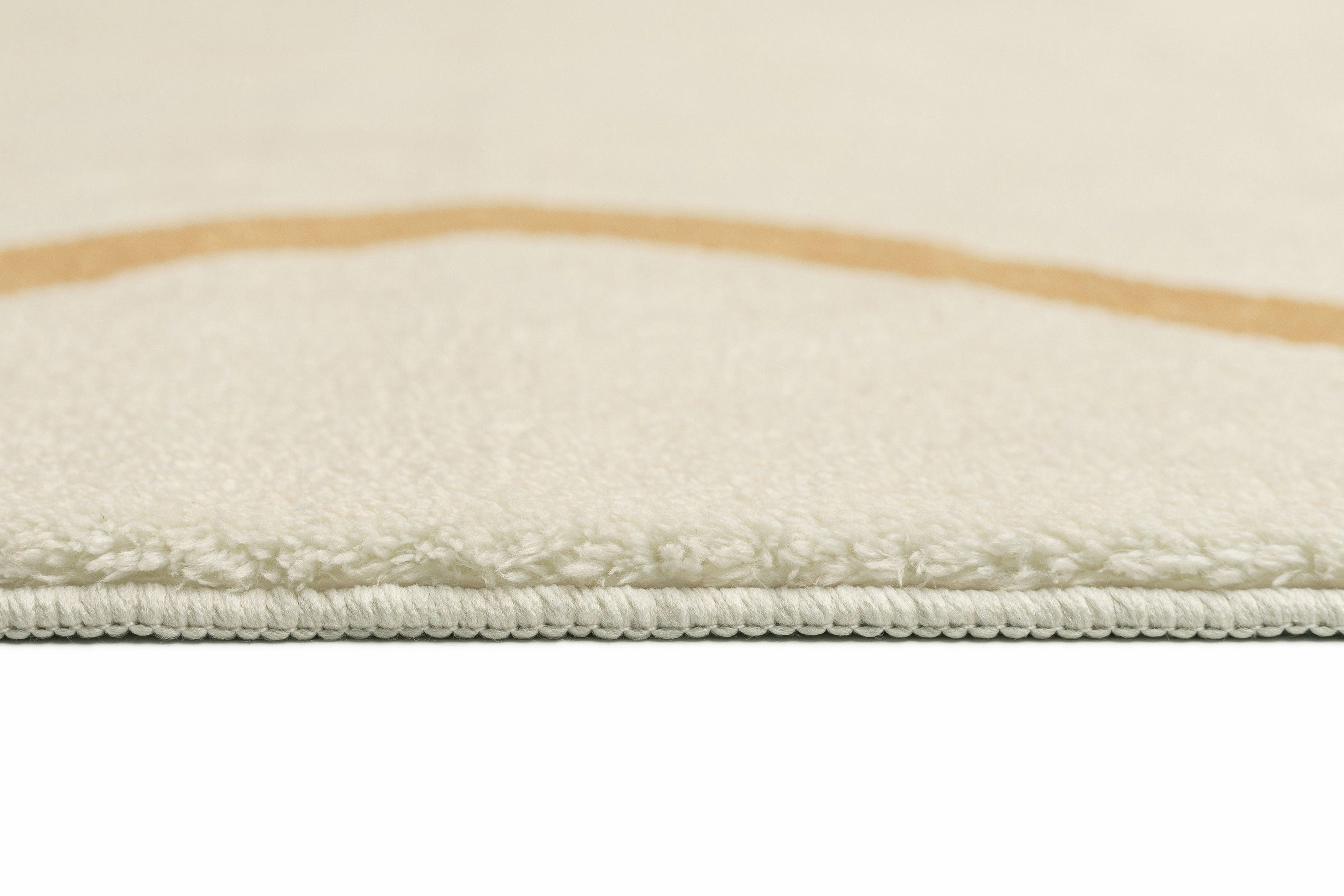 Micah Brown and Beige Wiggle Bordered Washable Rug