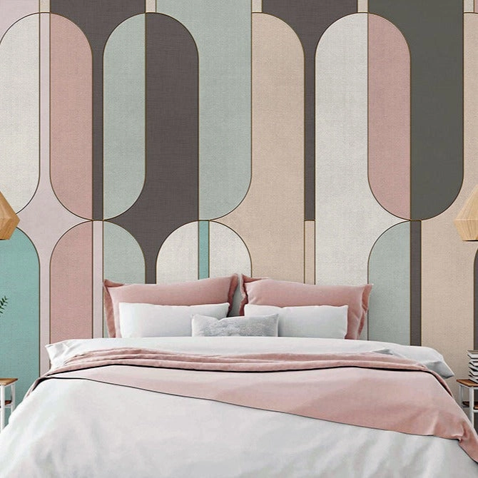 Midcentury Muted Tone Wallpaper
