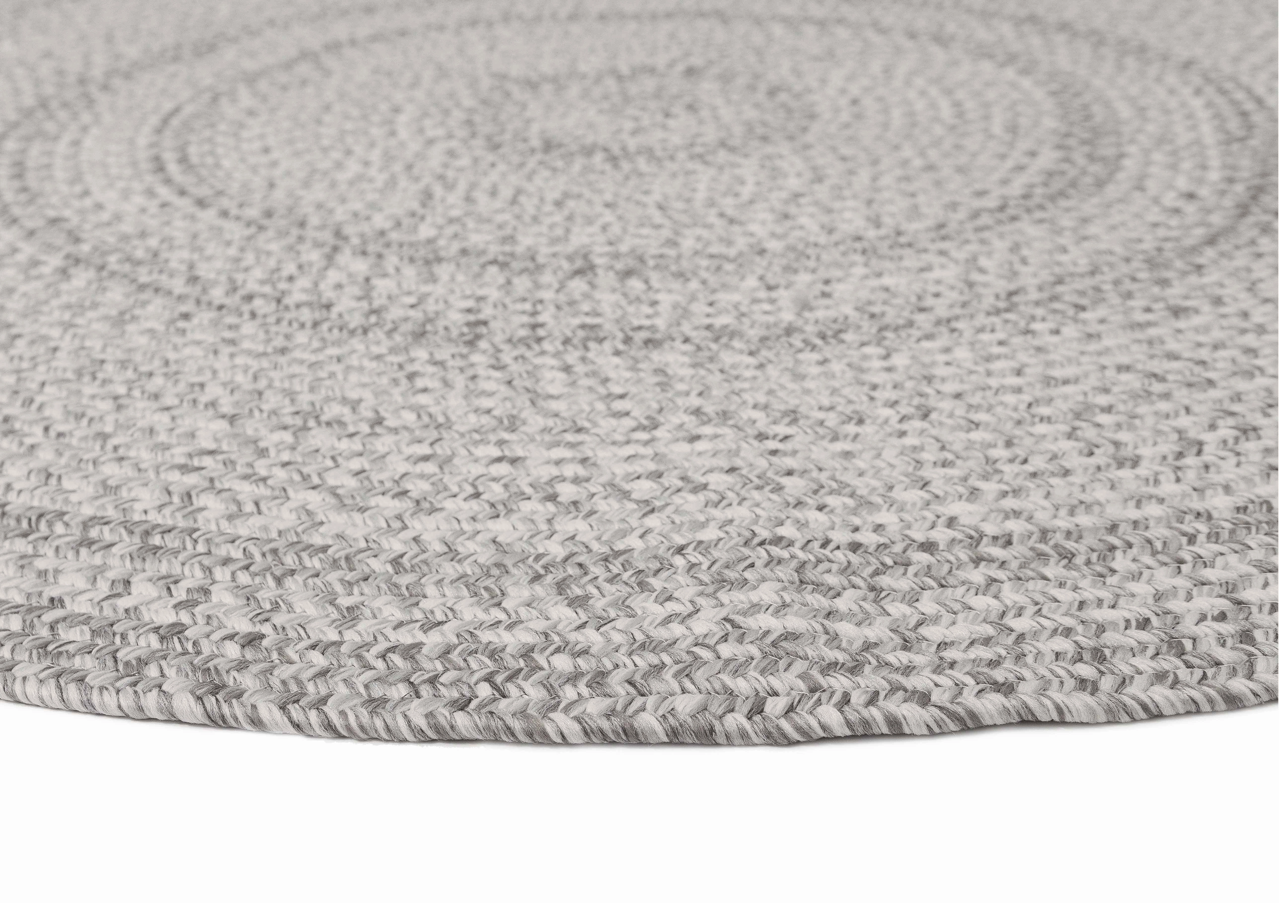 Mika Grey Braided Flatweave Indoor Outdoor Round Rug *NO RETURNS UNLESS FAULTY