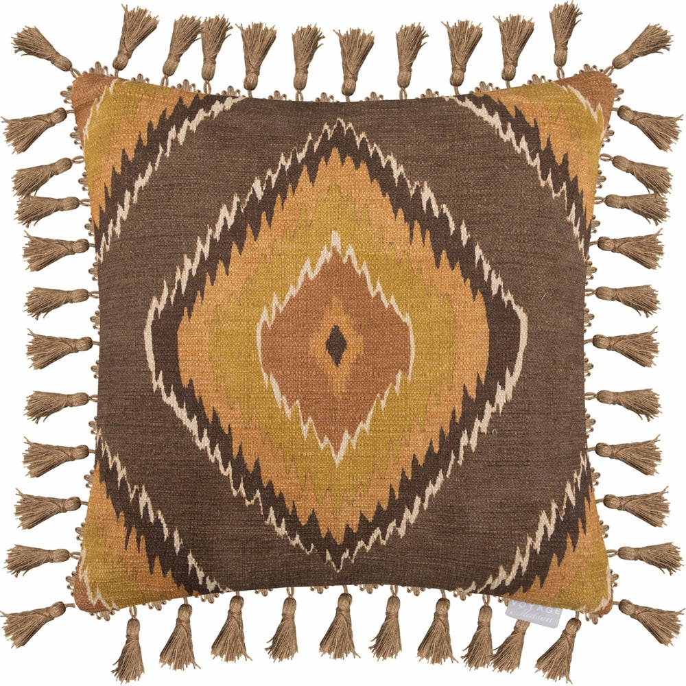 Mika Printed Cushion Sepia