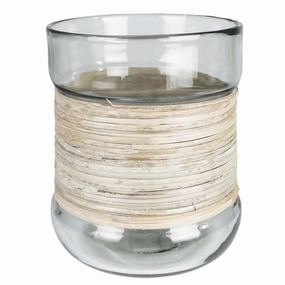 Miley Vase With Cane Wrap - Largenordic minimalist vase