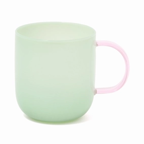 Milky White Heat-Resistant Glass Mug Greenglass cups ,personalized mugs 