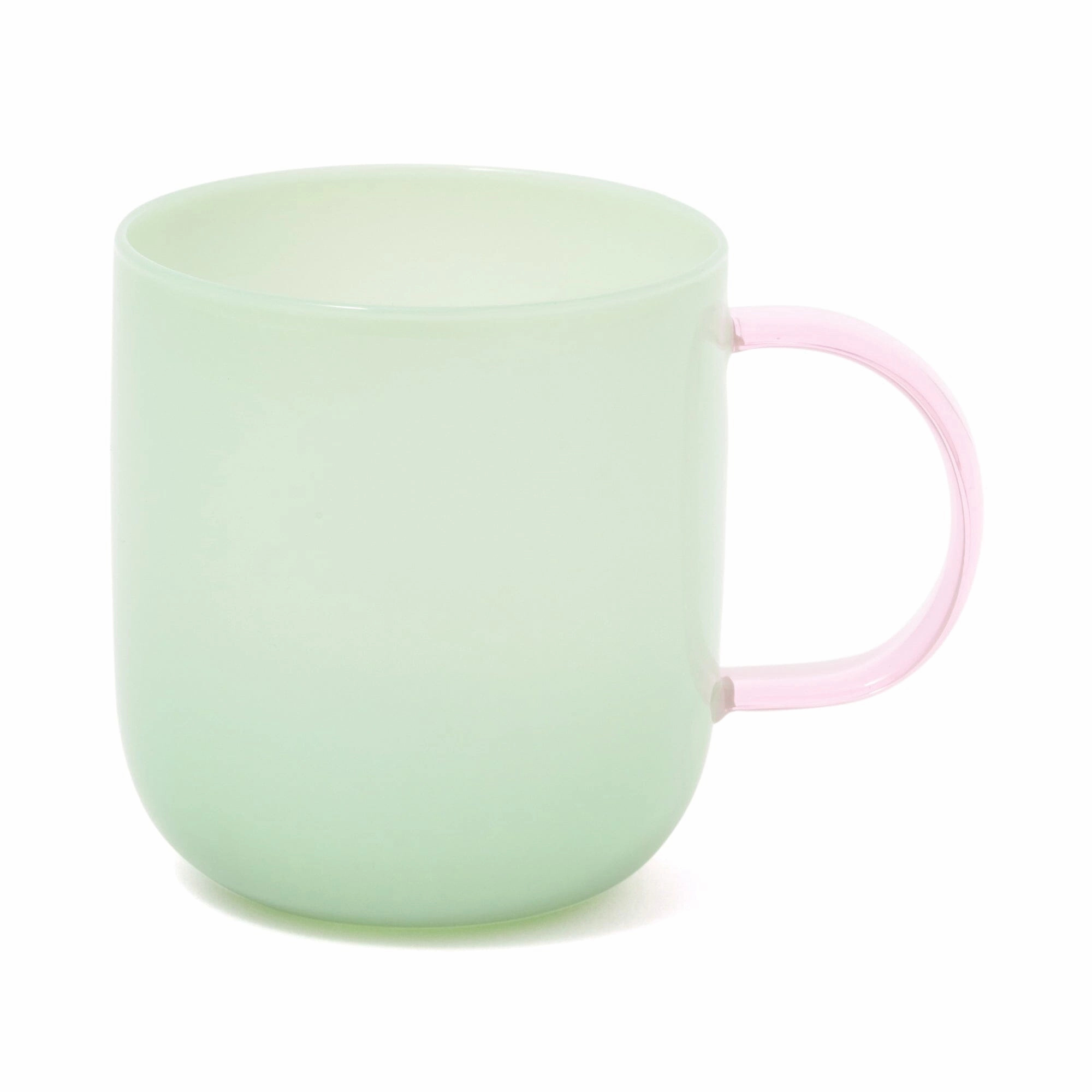 Milky White Heat-Resistant Glass Mug Greenglass cups ,personalized mugs 