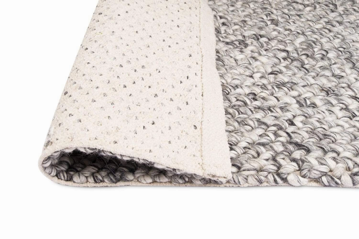 Millicent Dark Grey and Ivory Marble Looped Rug