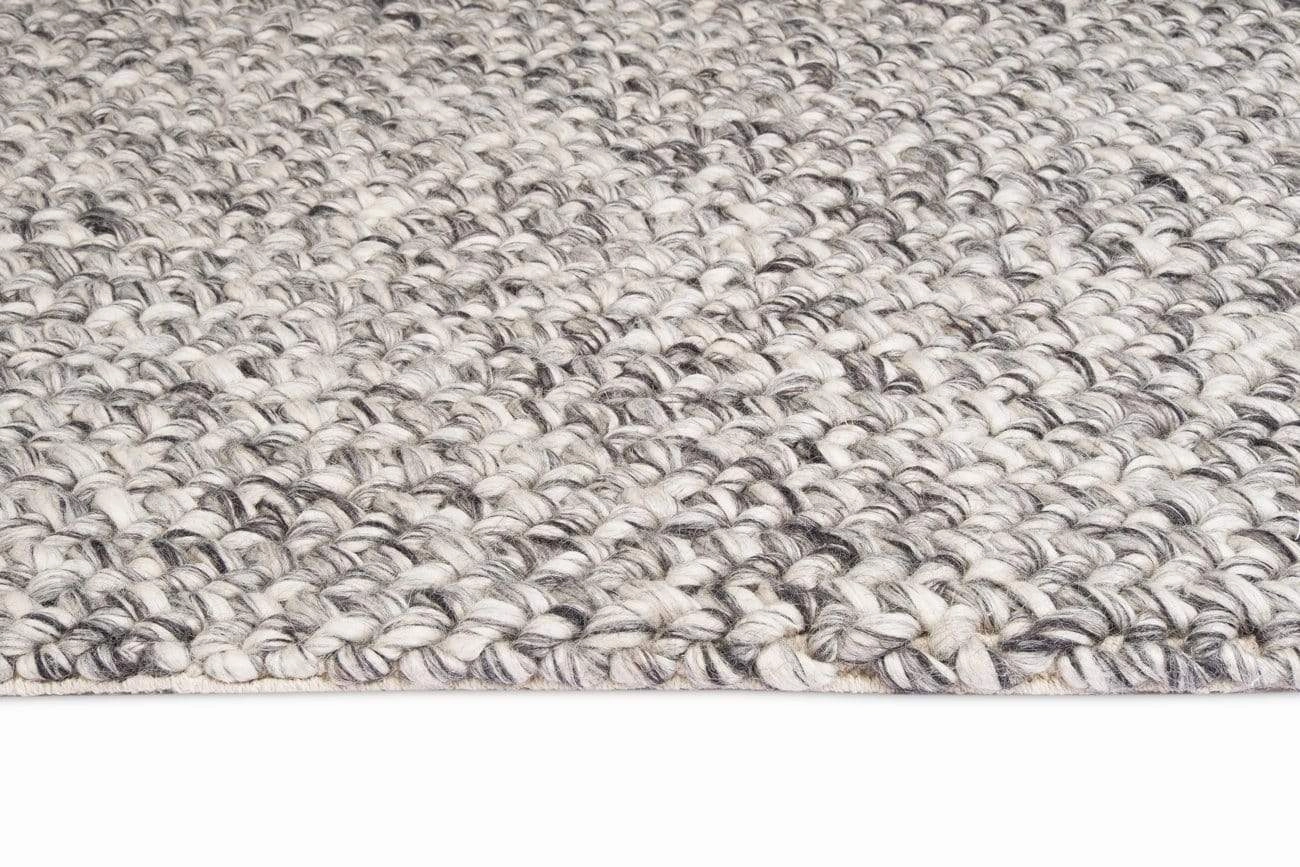 Millicent Dark Grey and Ivory Marble Looped Rug