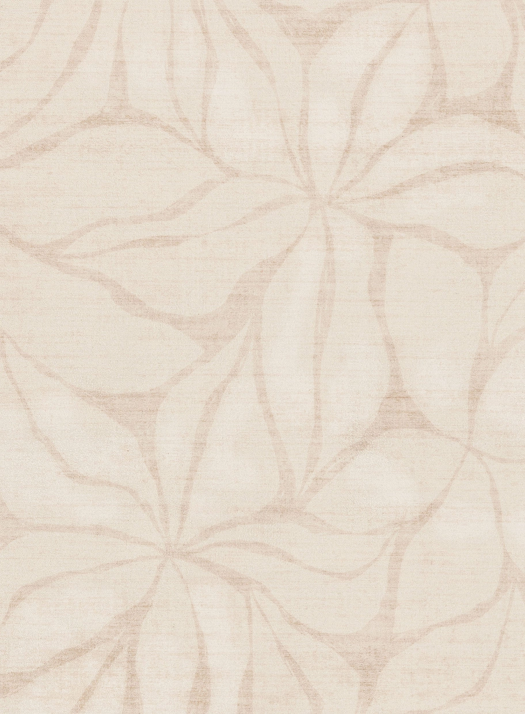 Minar Beige Botanical Washable Rug