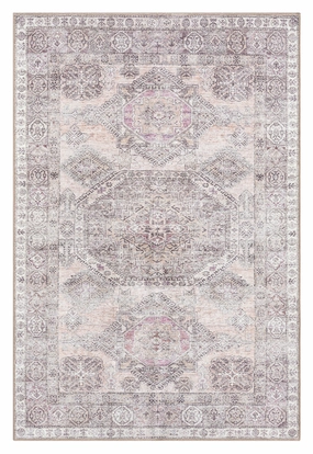 Mindi Grey and Pink Traditional Distressed Washable Rugmodern color block patchwork rug