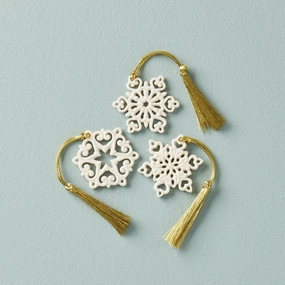Mini Snowflake 3-Piece Ornament Sethome decorative items