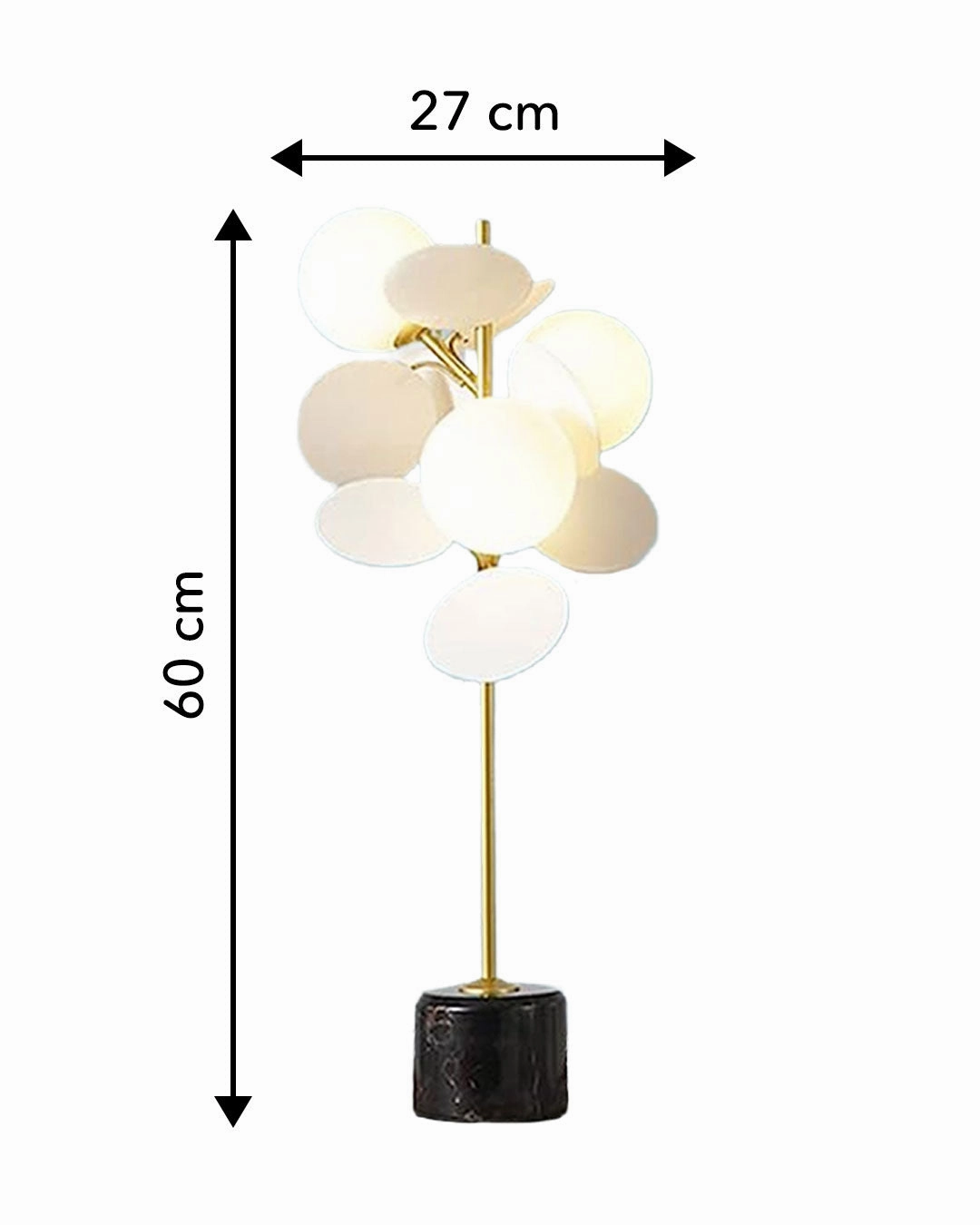 Minimalist Globe Glass Shade Table Lamp - 3 Lights