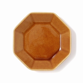 Mino Mini Plate Octagon Brownhand-painted ceramic bowl