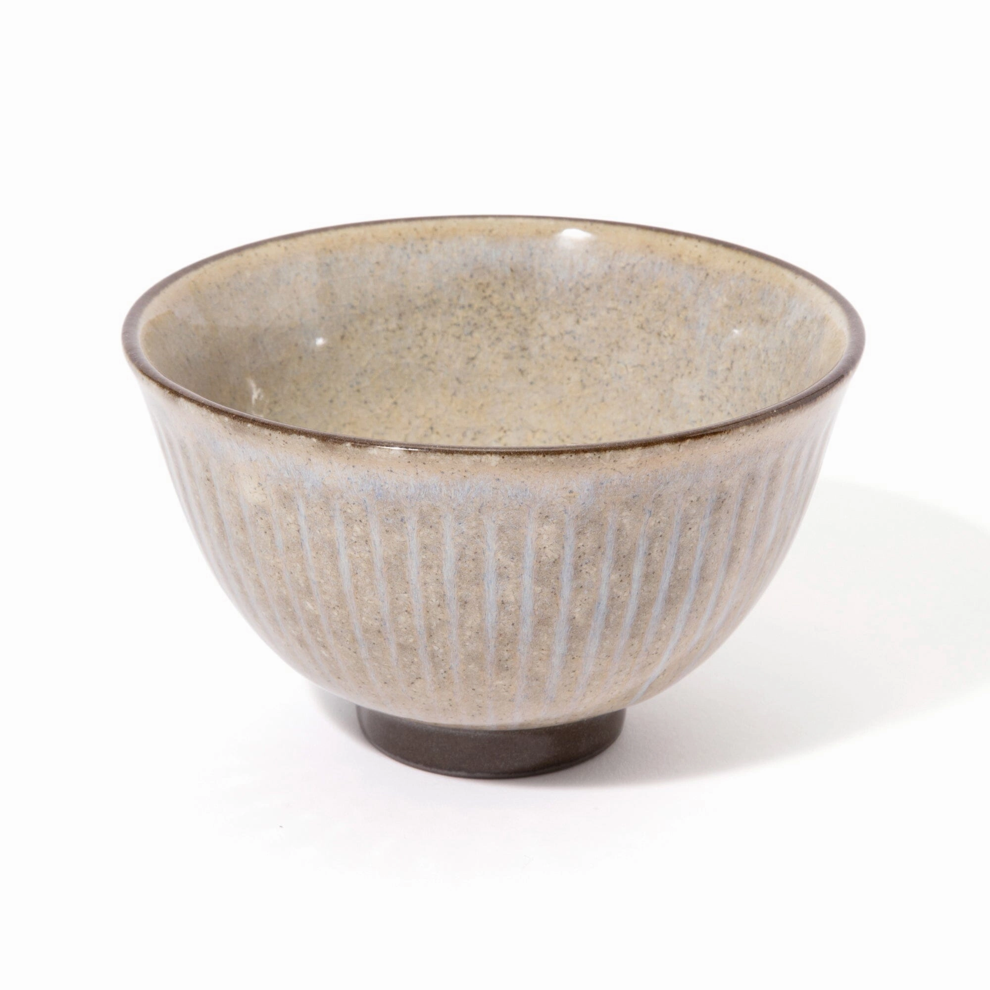 Mino Rice Bowl Shinogi  L Beigehand-painted ceramic bowl
