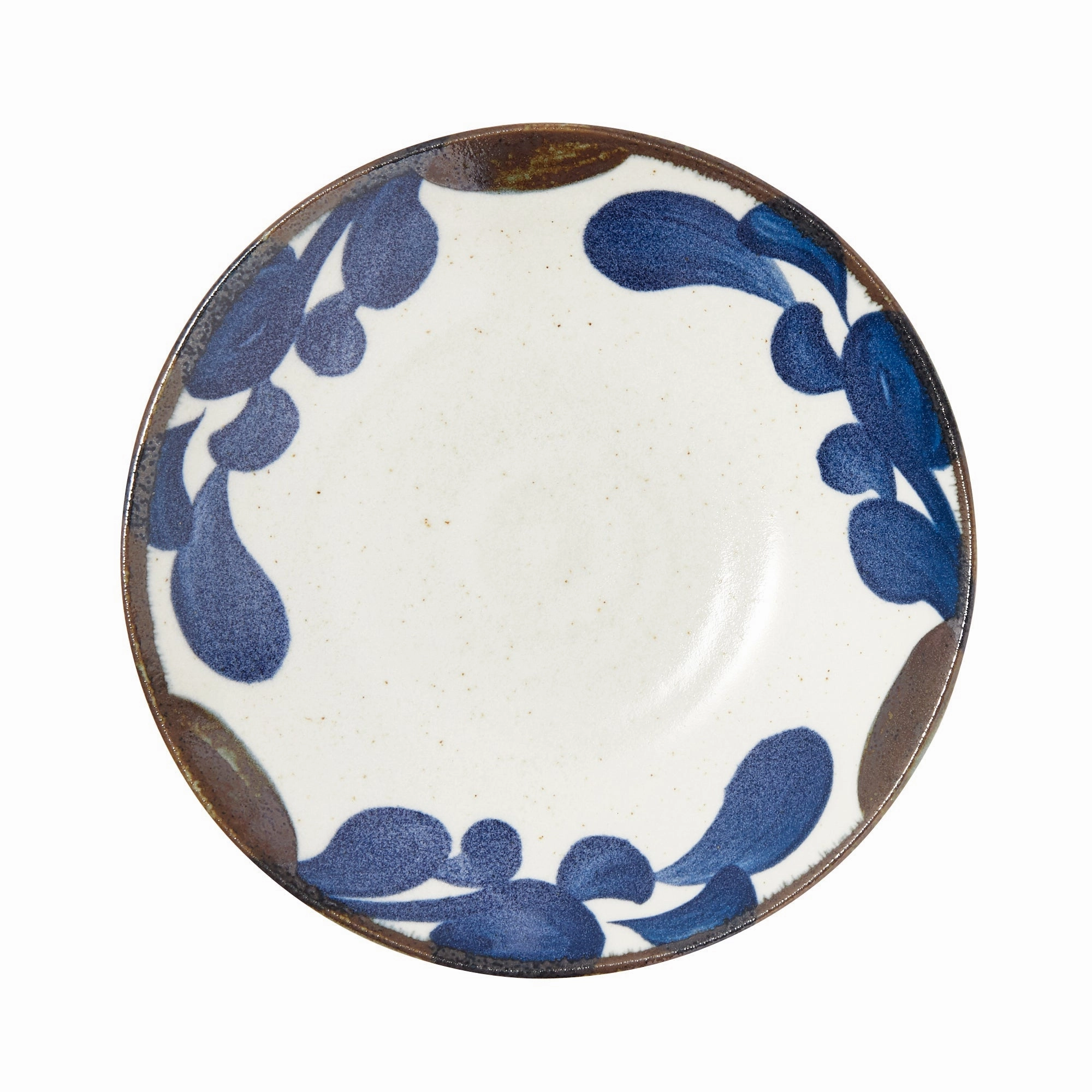 Minoyaki Deep Plate Brush Largehand-painted ceramic bowl
