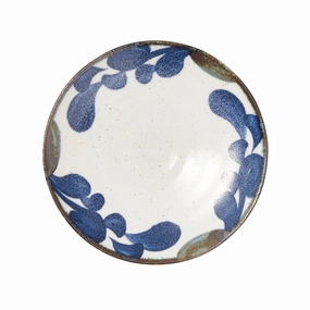 Minoyaki Plate Brush Mediumhand-painted ceramic bowl