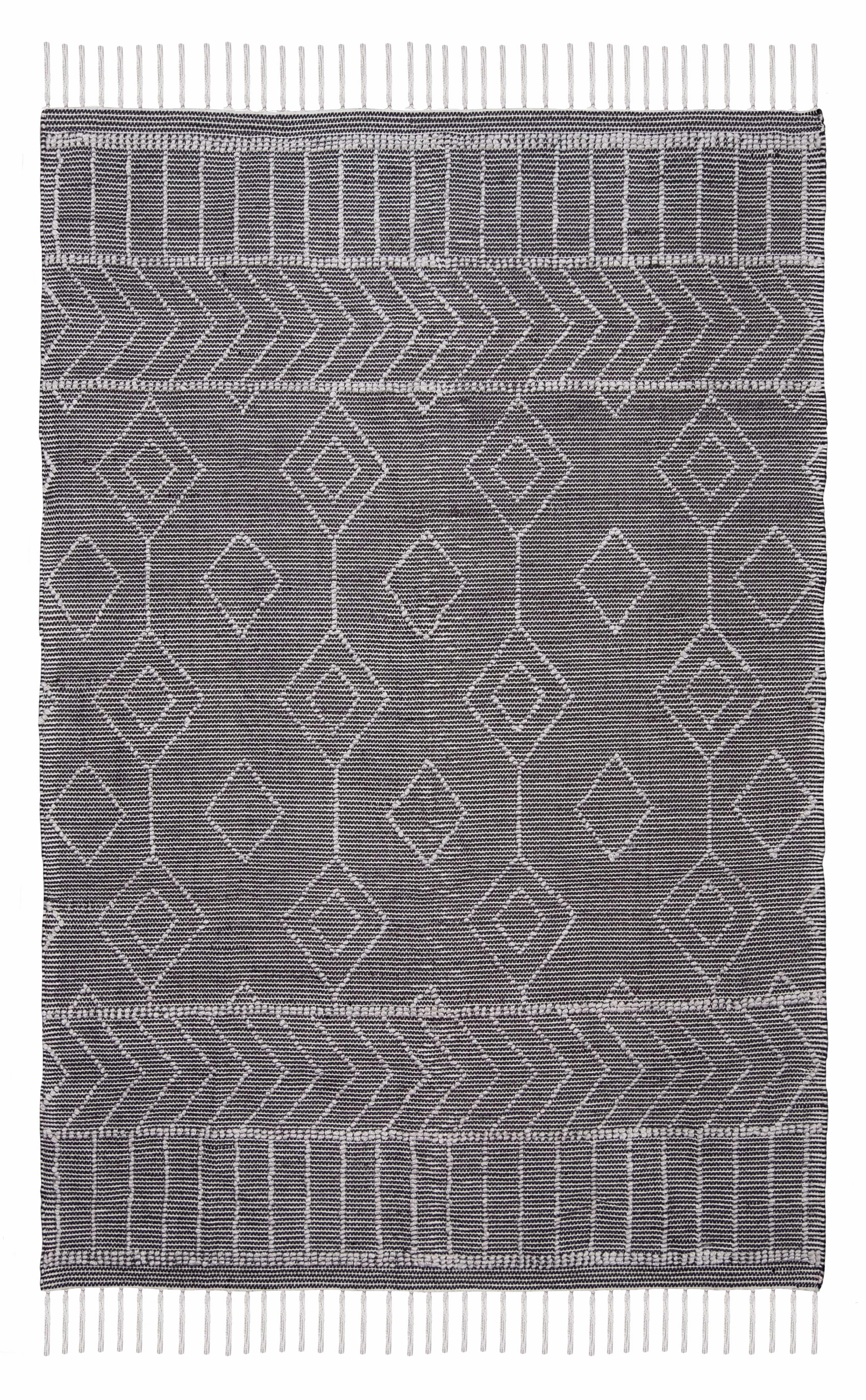 Mirabelle Black Indoor Outdoor Rug *NO RETURNS UNLESS FAULTYmodern color block patchwork rug