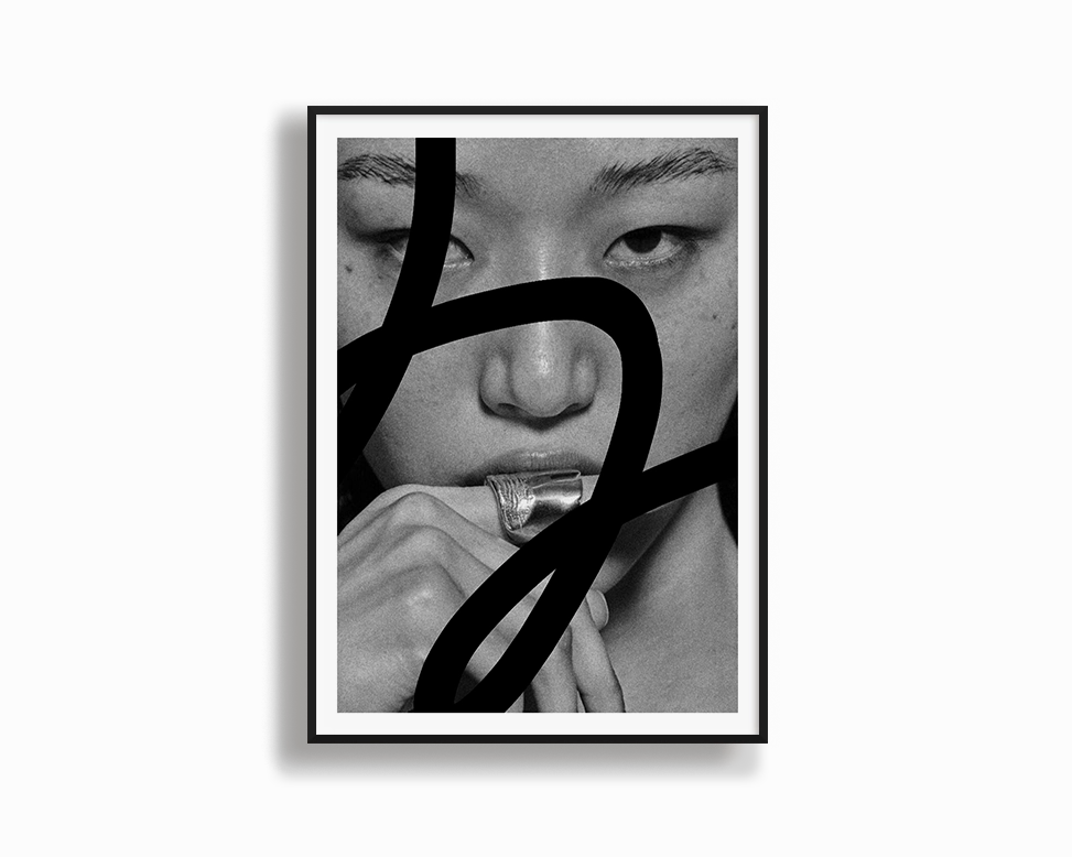 Model Portrait Black Linesnordic style wall decor