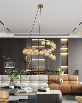 Modern Double Ring Chandelier - Ambermodern wall lamp,smart wall lamp