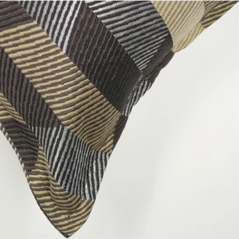 Modern Gold and Black Throw Cushion