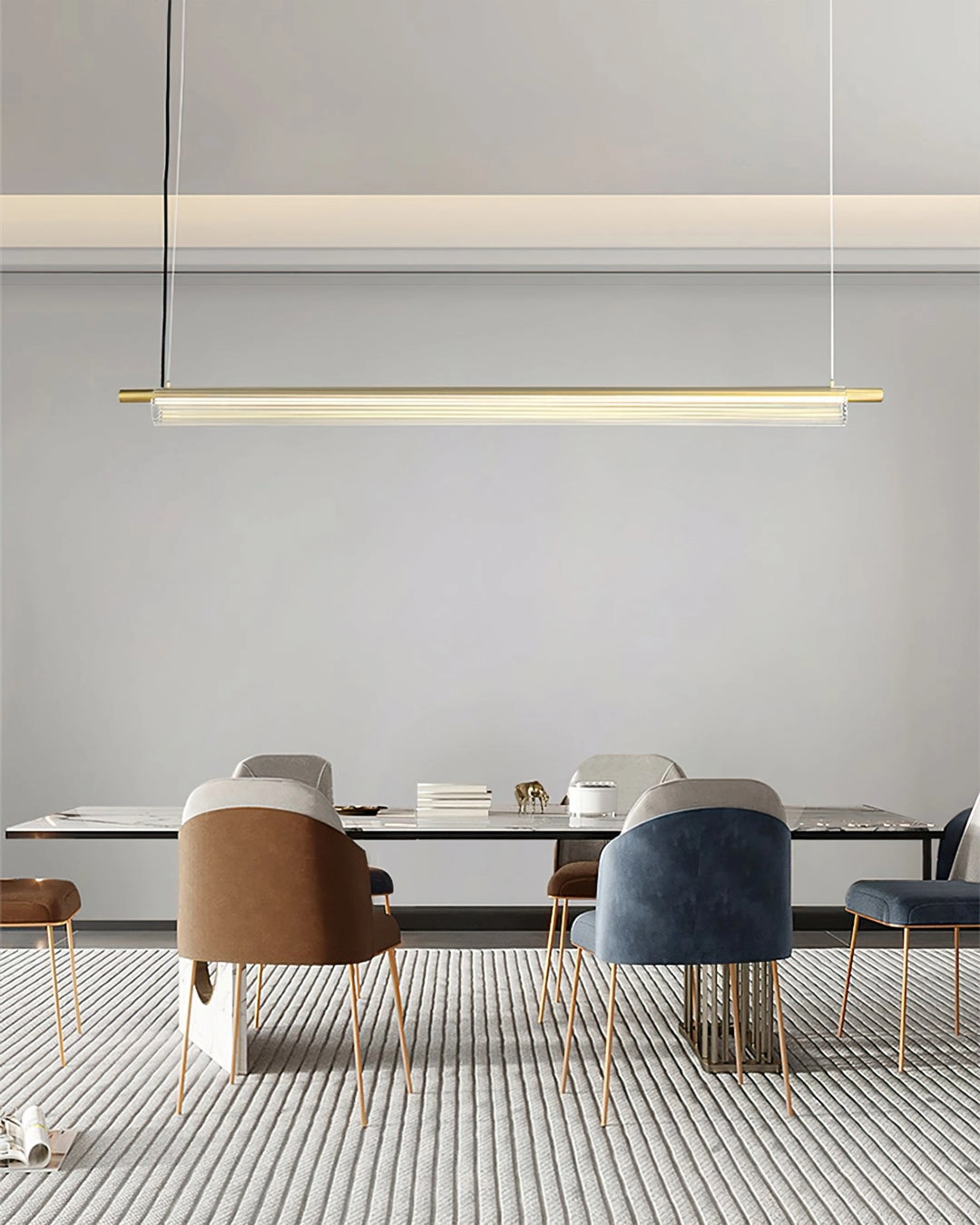 Modern Linear Handing LED Pendant lights - Gold