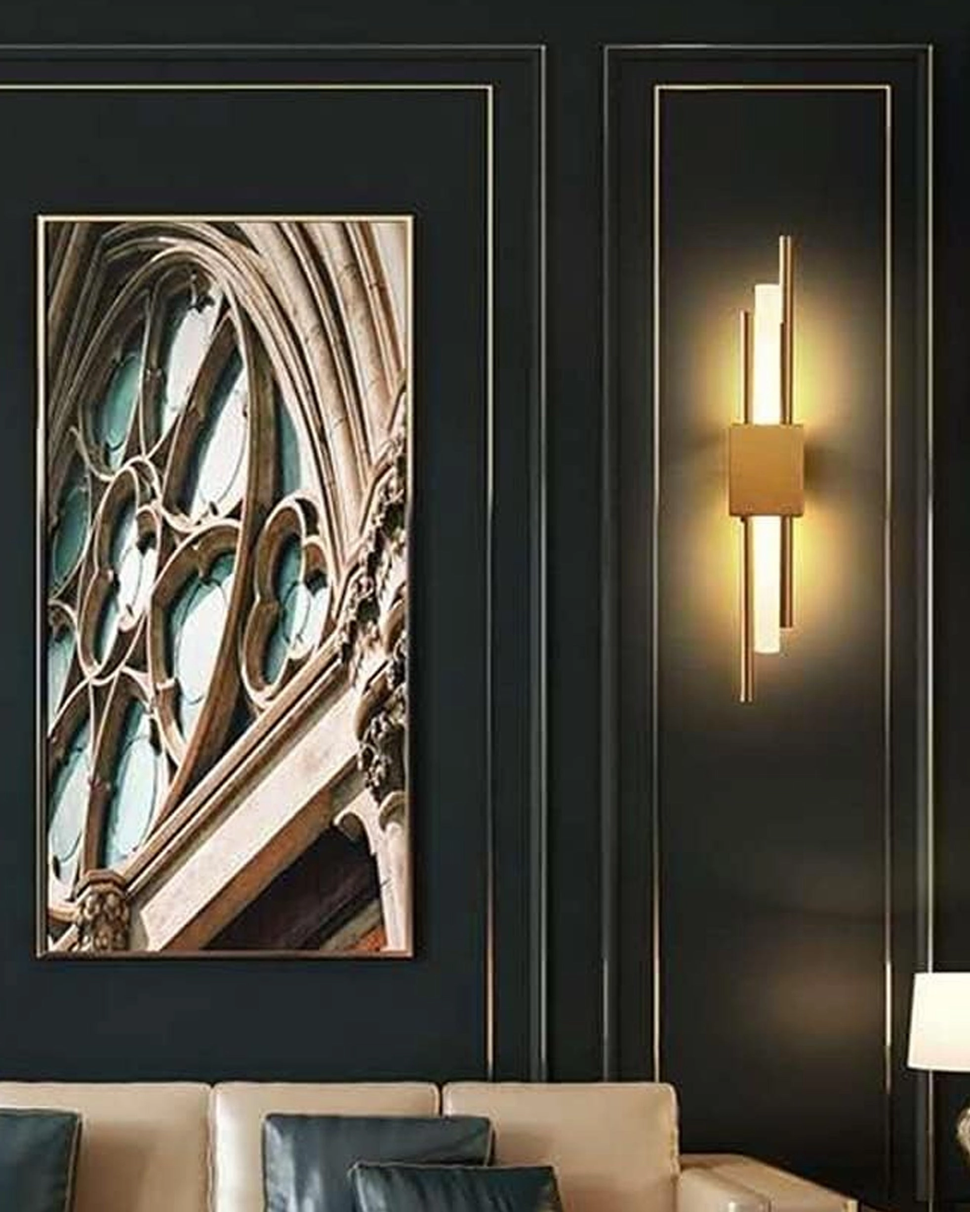 Modern Linear Wall Light - Golden