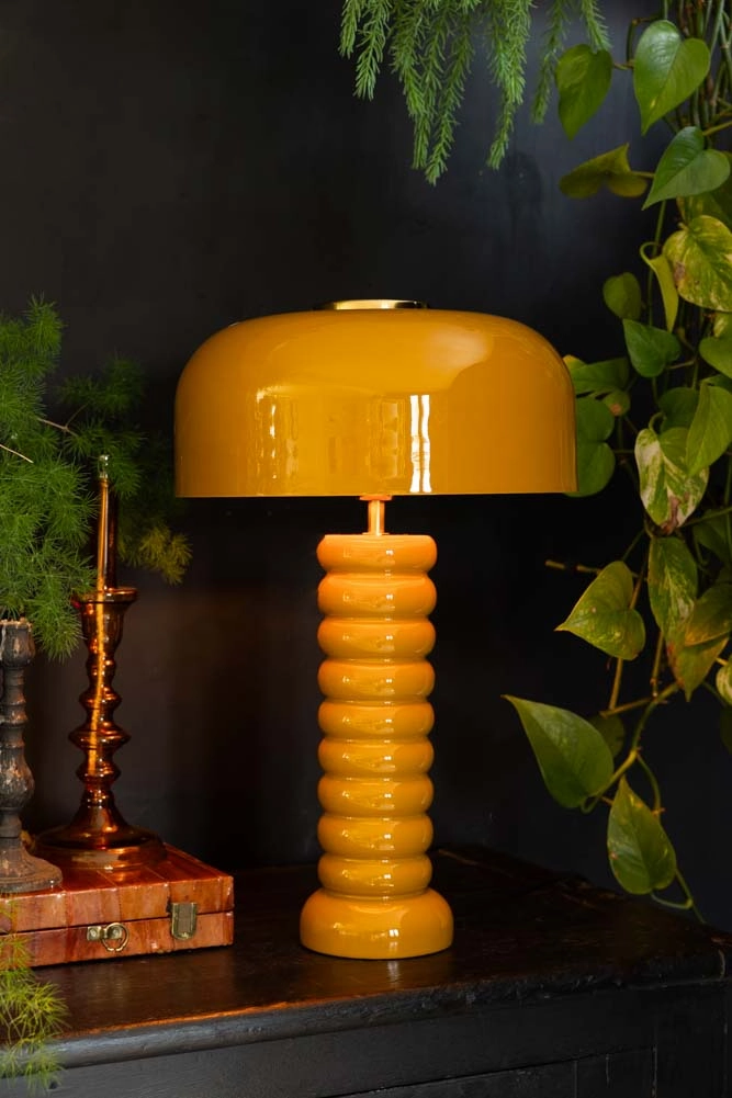 Modern Metal Mustard Table Lamp